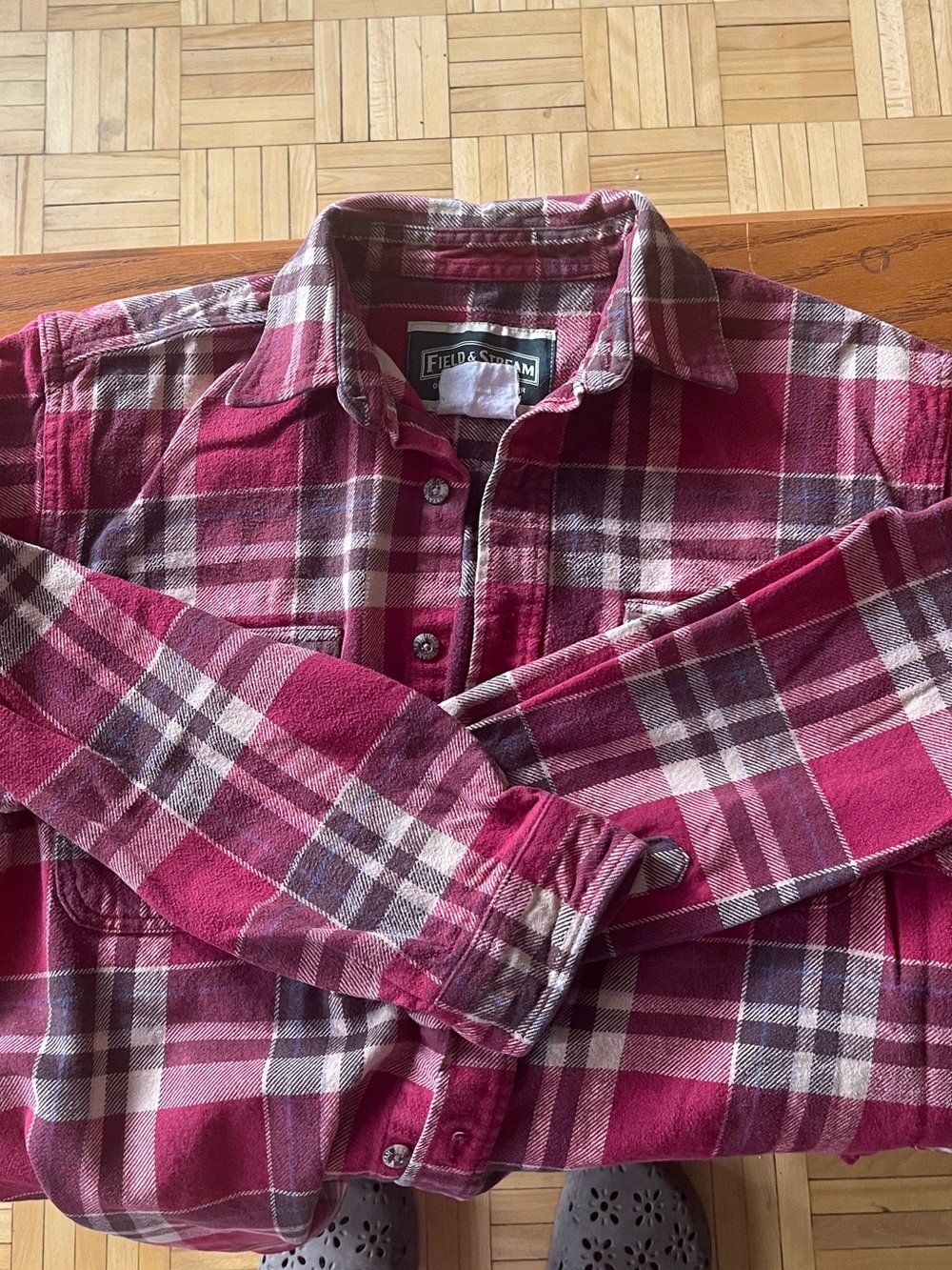 Field & Stream Men’s Red Plaid Button-Down Shirt